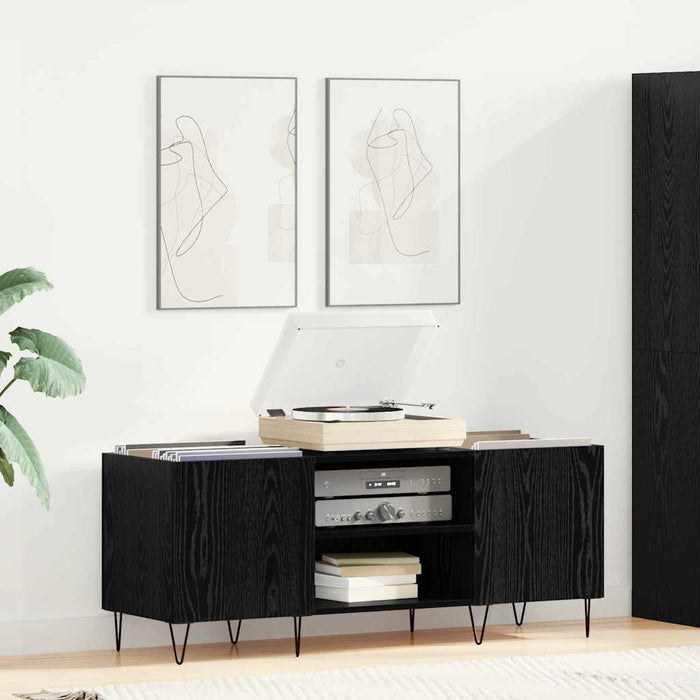 Dulap pentru discuri de vinil Stejar Negru 121 x 38 x 48 cm - WALTI WALTI