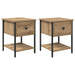 Noptieră 2 pcs Stejar Artizanal 34 x 35,5 x 45 cm Lemn compozit - WALTI WALTI