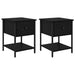 Noptieră 2 pcs Stejar Negru 34 x 35,5 x 45 cm Lemn compozit - WALTI WALTI