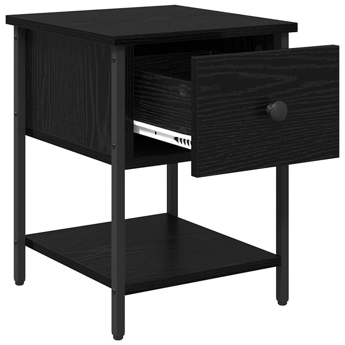 Noptieră 2 pcs Stejar Negru 34 x 35,5 x 45 cm Lemn compozit - WALTI WALTI