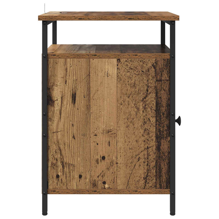 Dulap de noapte 2 pcs Lemn vechi 40 x 42 x 60cm Lemn compozit - WALTI WALTI