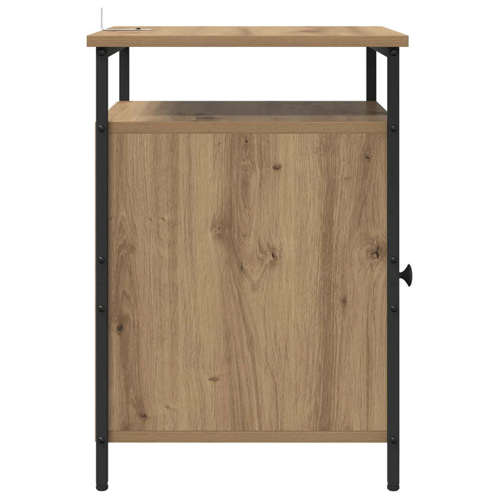 Dulap de noapte Stejar Artizanal 40 x 42 x 60cm Lemn compozit WALTI