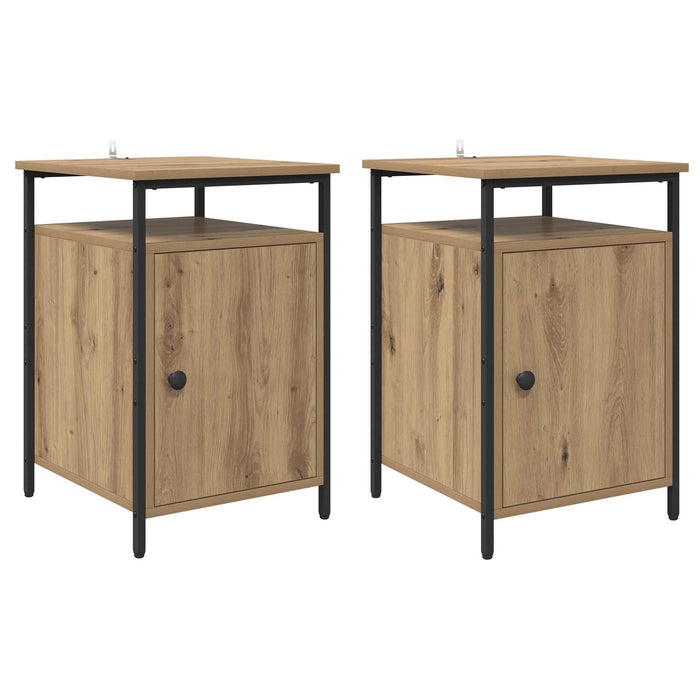 Dulap de noapte 2 buc. Stejar Artizanal 40 x 42 x 60cm WALTI