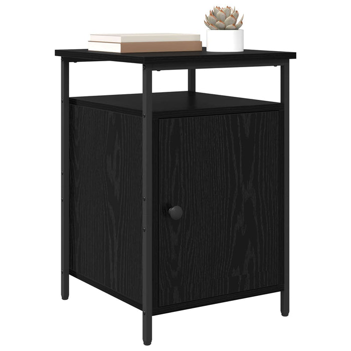 Dulap de noapte Stejar Negru 40 x 42 x 60cm Lemn compozit WALTI