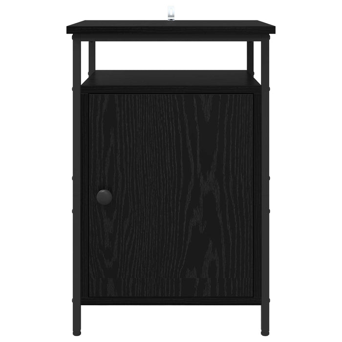Dulap de noapte 2 pcs Stejar Negru 40 x 42 x 60cm Lemn compozit WALTI
