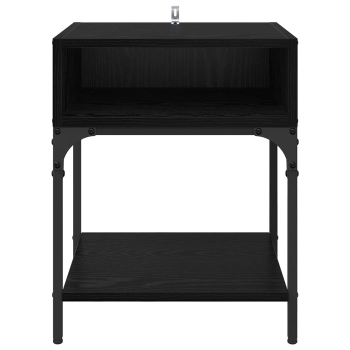 Noptieră 2 pcs Stejar Negru 40 x 40 x 50 cm Lemn compozit WALTI