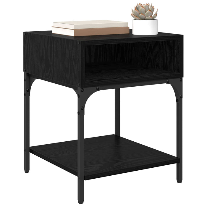 Noptieră 2 pcs Stejar Negru 40 x 40 x 50 cm Lemn compozit WALTI