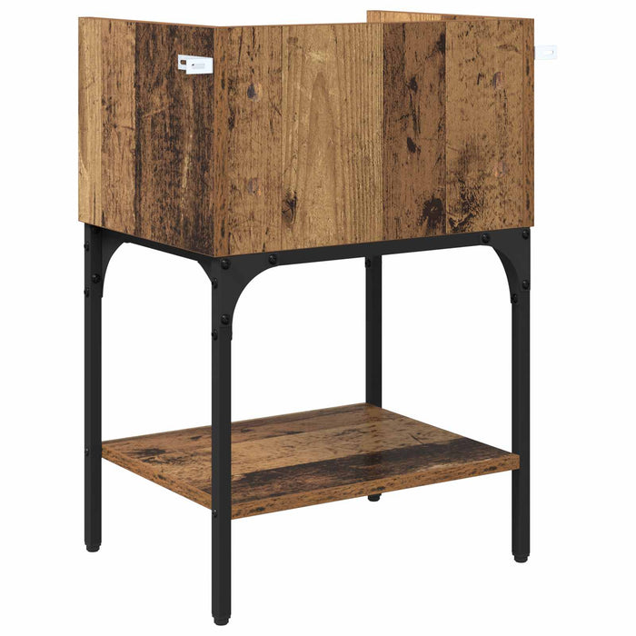 Noptieră 2 pcs Lemn vechi 40 x 29 x 60 cm Lemn compozit WALTI