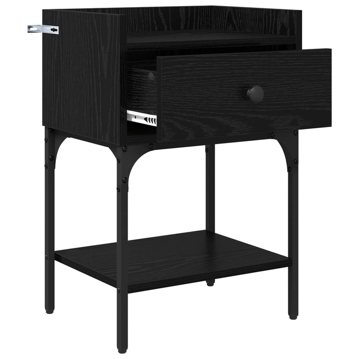 Noptieră cu sertar Stejar Negru 40 x 29 x 60 cm Lemn compozit WALTI
