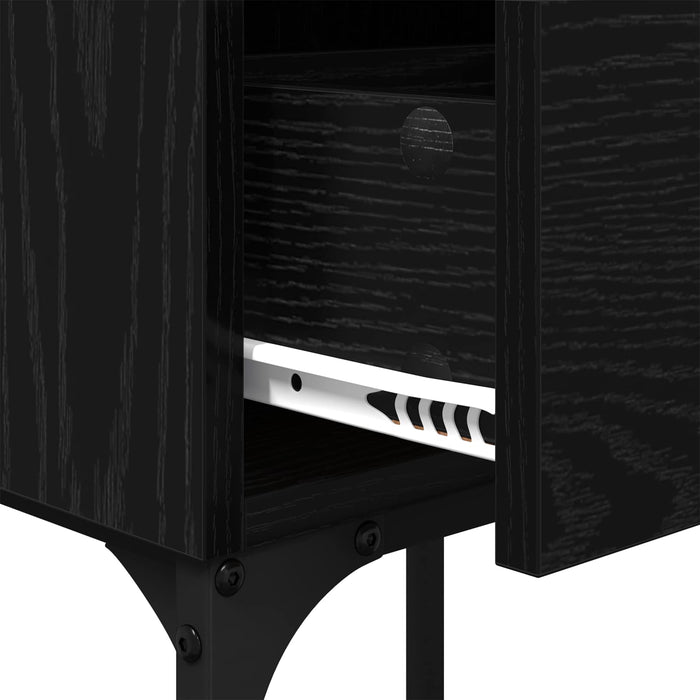 Noptieră 2 pcs Stejar Negru 40 x 29 x 60 cm Lemn compozit WALTI