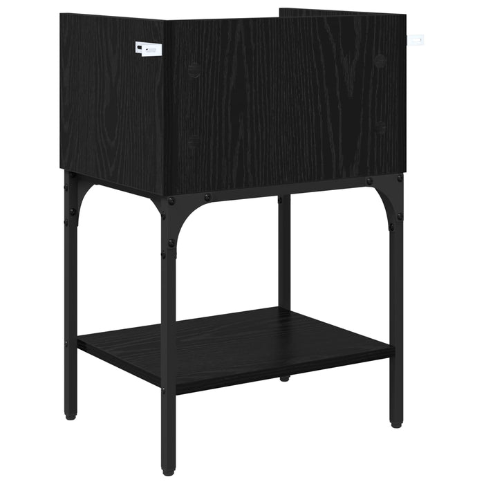 Noptieră 2 pcs Stejar Negru 40 x 29 x 60 cm Lemn compozit WALTI