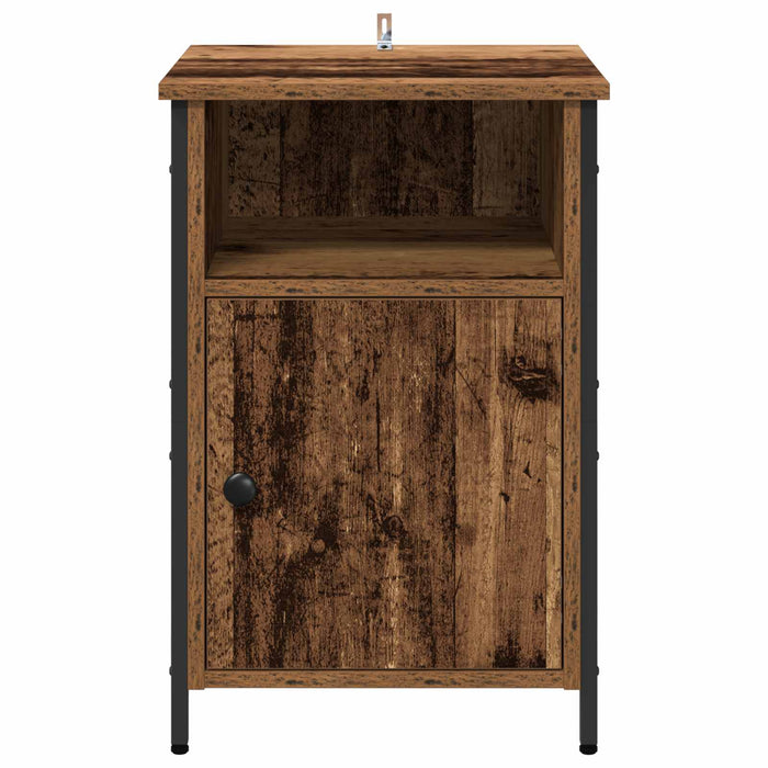 Dulap de noapte 2 pcs Lemn vechi 40 x 42 x 60 cm Lemn compozit - WALTI WALTI