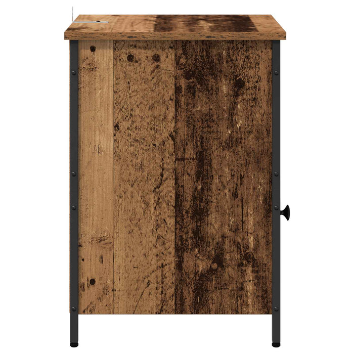 Dulap de noapte 2 pcs Lemn vechi 40 x 42 x 60 cm Lemn compozit - WALTI WALTI