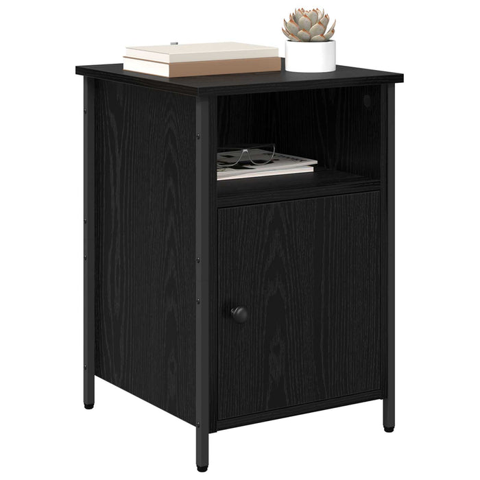 Dulap de noapte Stejar Negru 40 x 42 x 60 cm Lemn compozit WALTI