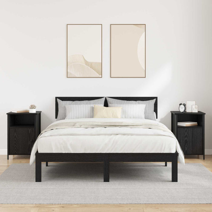 Dulap de noapte 2 pcs Stejar Negru 40 x 42 x 60 cm - WALTI WALTI