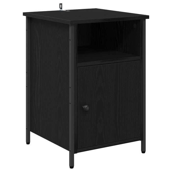 Dulap de noapte 2 pcs Stejar Negru 40 x 42 x 60 cm - WALTI WALTI