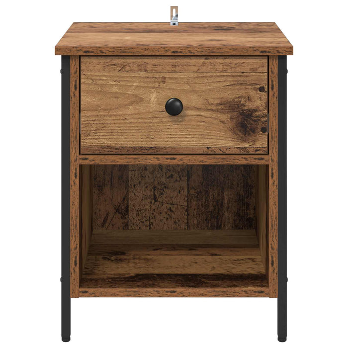 Dulap de noapte Lemn vechi 40 x 42 x 50 cm Lemn compozit WALTI