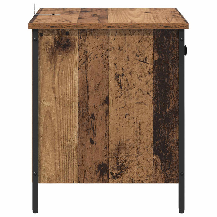 Dulap de noapte 2 pcs Lemn vechi 40 x 42 x 50 cm Lemn compozit WALTI