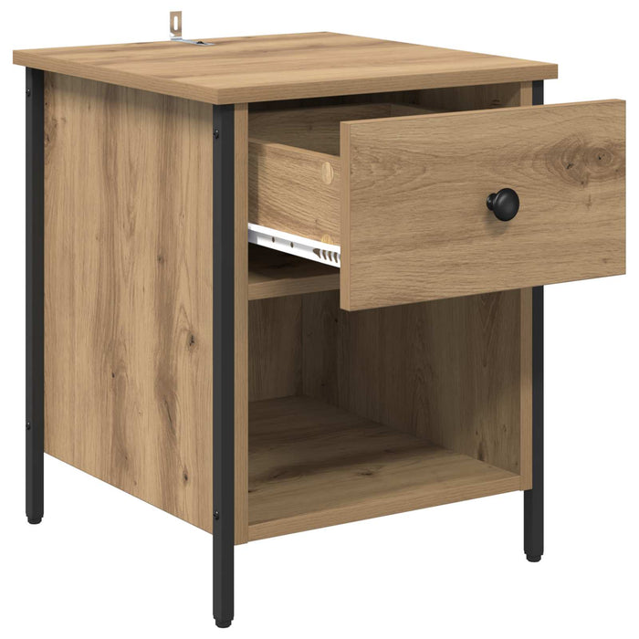 Dulap de noapte 2 pcs Stejar Artizanal 40 x 42 x 50 cm - WALTI WALTI
