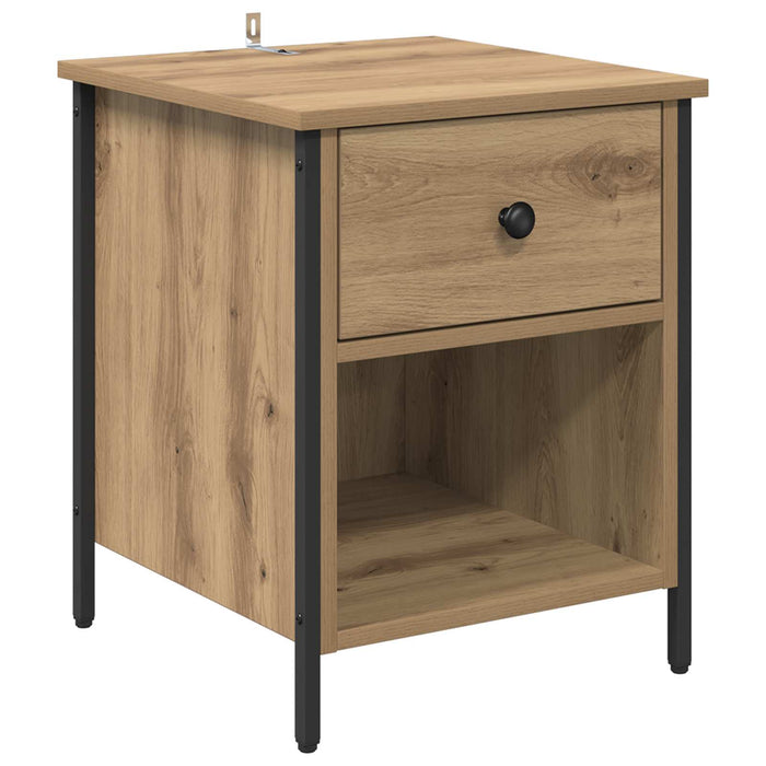 Dulap de noapte 2 pcs Stejar Artizanal 40 x 42 x 50 cm - WALTI WALTI