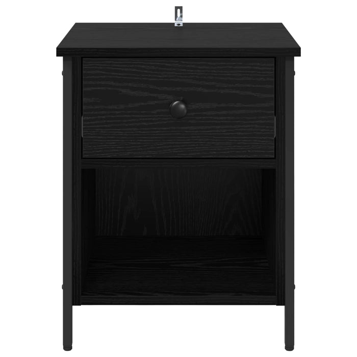 Dulap de noapte Stejar Negru 40 x 42 x 50 cm Lemn compozit WALTI