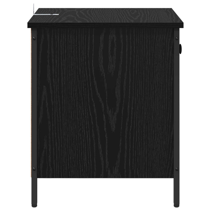Dulap de noapte Stejar Negru 40 x 42 x 50 cm Lemn compozit WALTI
