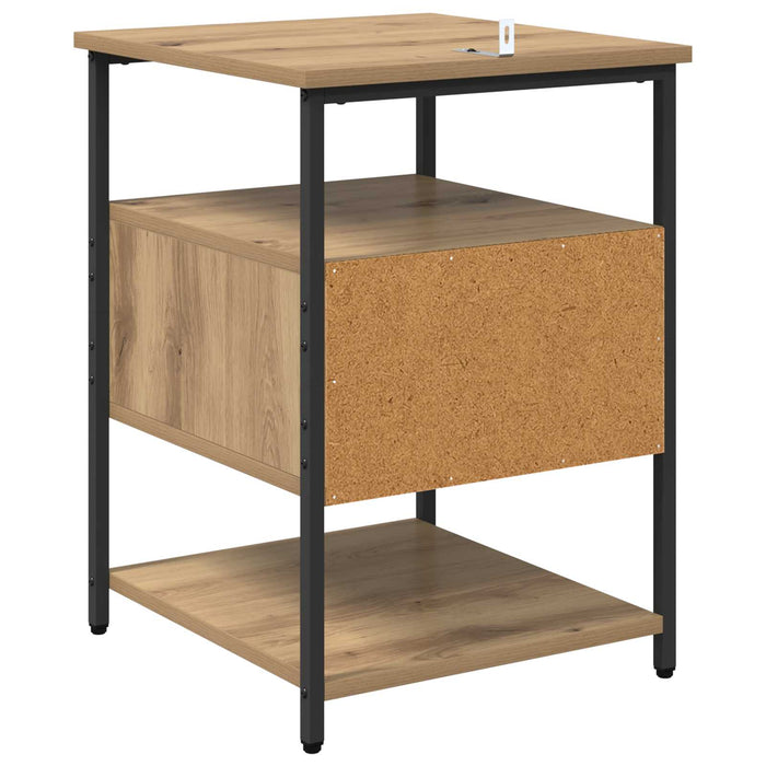 Dulap de noapte 2 buc. Stejar Artizanal 40 x 42 x 56 cm WALTI