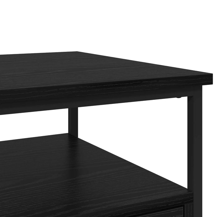 Dulap de noapte cu sertar 2 pcs Stejar Negru 40 x 42 x 56 cm WALTI