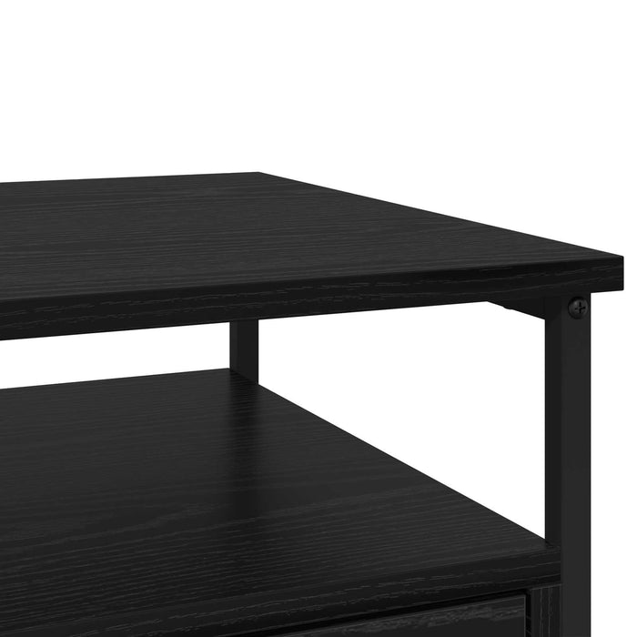 Dulap de noapte Stejar Negru 40 x 42 x 55 cm Lemn compozit WALTI