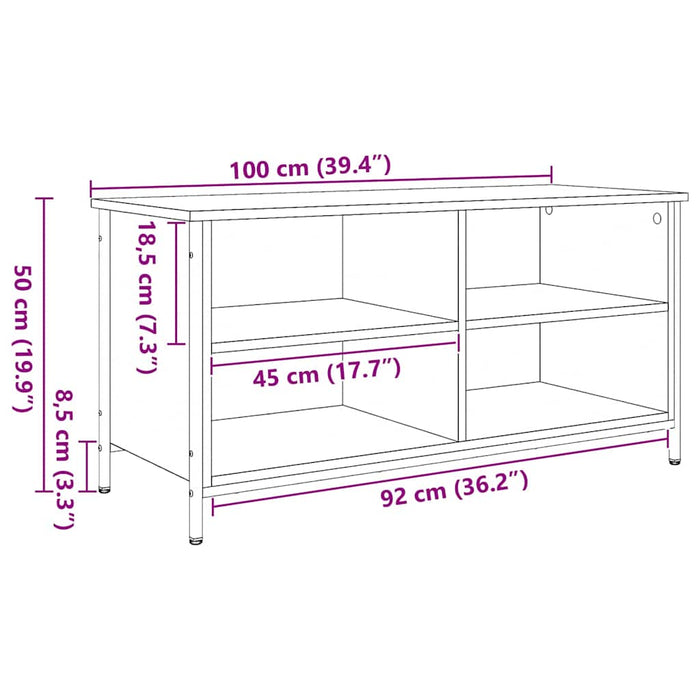Cabinet TV Stejar Negru 100 x 40 x 50 cm Lemn compozit - WALTI WALTI