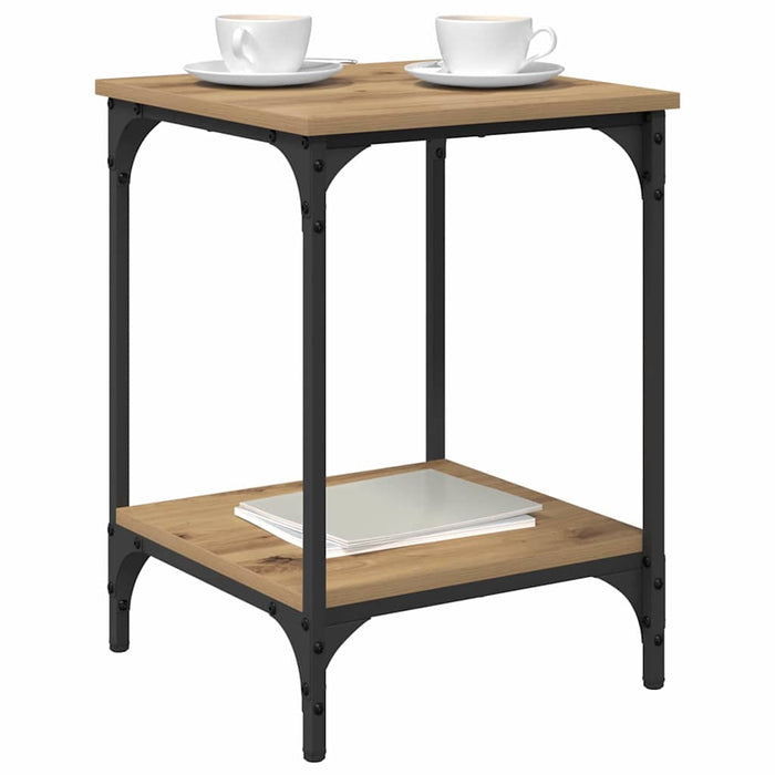 Masă de cafea Stejar Artizanal 40 x 40 x 55 cm Lemn compozit - WALTI WALTI