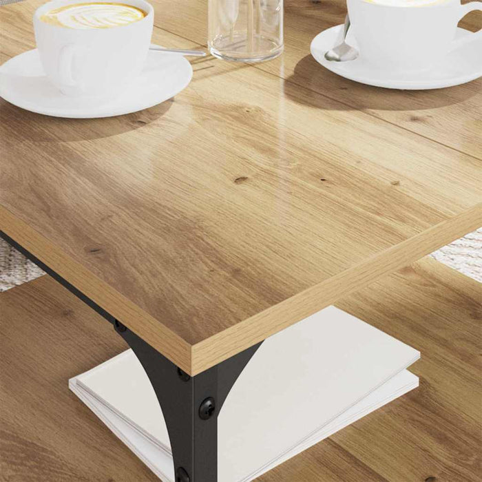 Masă de cafea Stejar Artizanal 55 x 55 x 40 cm Lemn compozit - WALTI WALTI
