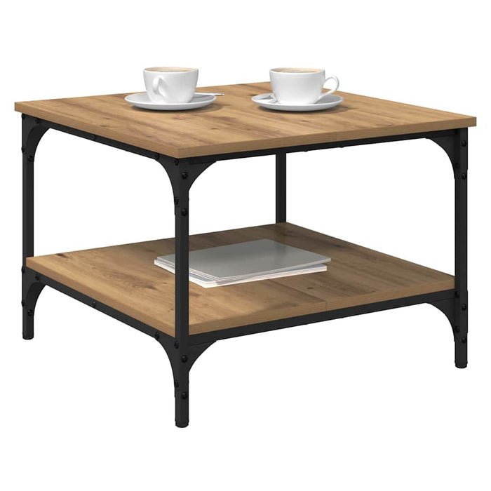 Masă de cafea Stejar Artizanal 55 x 55 x 40 cm Lemn compozit - WALTI WALTI