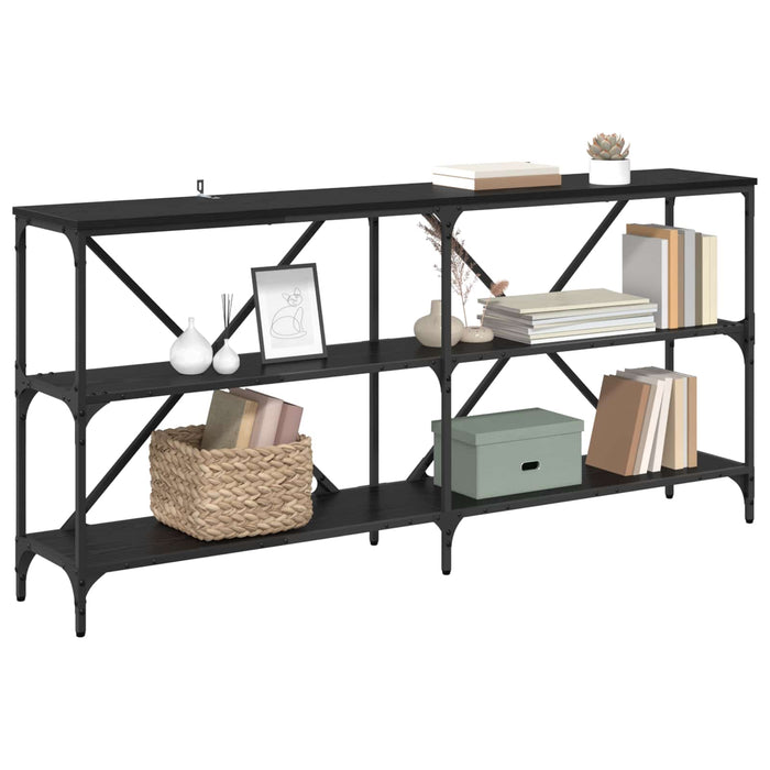Masă de consolă Stejar Negru 160 x 30 x 75 cm Lemn compozit - WALTI WALTI
