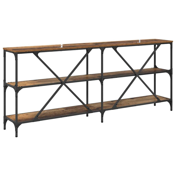 Masă de consolă cu raft Lemn Vechi 180 x 30 x 75 cm - WALTI WALTI