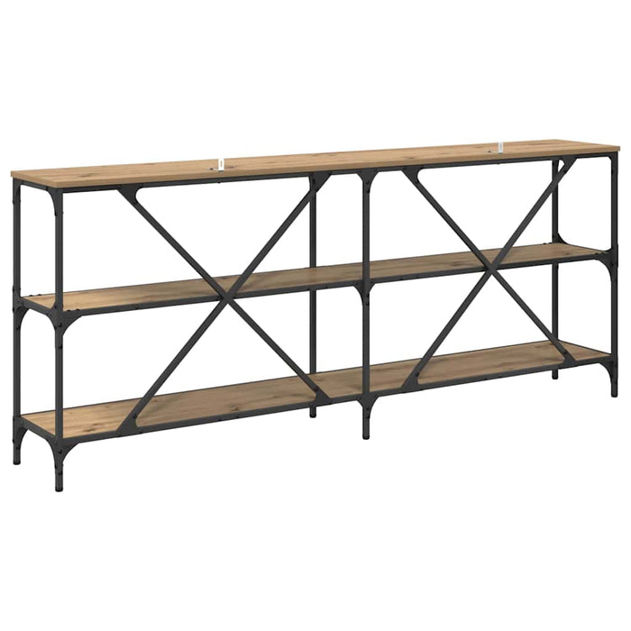 Masă de consolă cu raft Stejar Artizanal 180 x 30 x 75 cm - WALTI WALTI