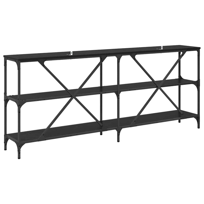 Masă de consolă cu raft Stejar Negru 180 x 30 x 75 cm - WALTI WALTI