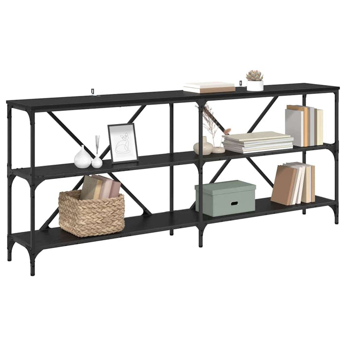 Masă de consolă cu raft Stejar Negru 180 x 30 x 75 cm - WALTI WALTI