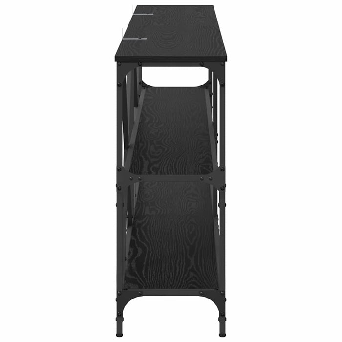 Masă de consolă cu raft Stejar Negru 180 x 30 x 75 cm - WALTI WALTI
