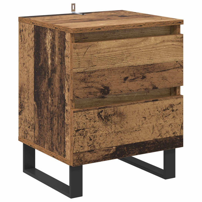 Dulap de noapte Lemn vechi 40 x 35 x 50 cm Lemn compozit WALTI