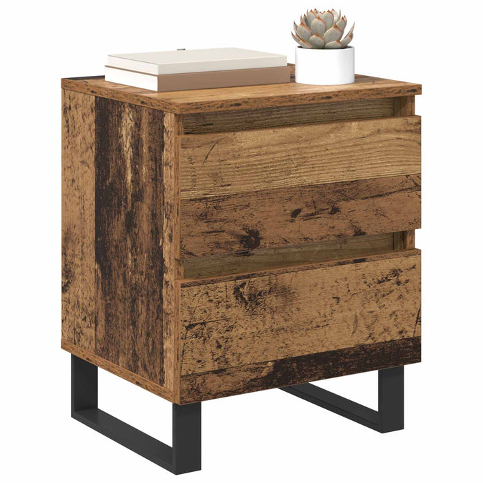Dulap de noapte Lemn vechi 40 x 35 x 50 cm Lemn compozit WALTI