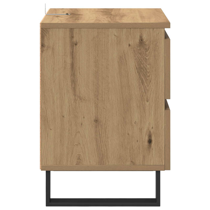 Dulap de noapte Stejar Artizanal 40 x 35 x 50 cm Lemn compozit - WALTI WALTI