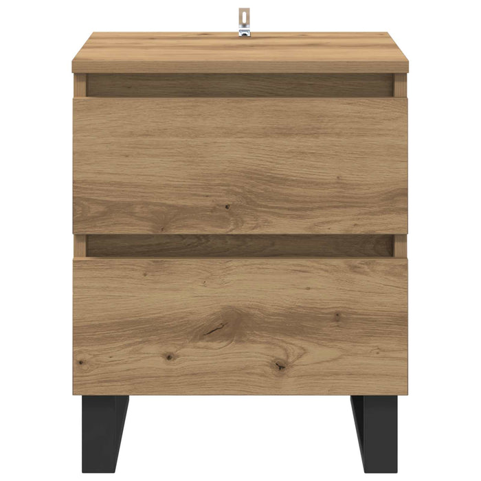Dulap de noapte 2 buc. Stejar Artizanal 40 x 35 x 50 cm WALTI