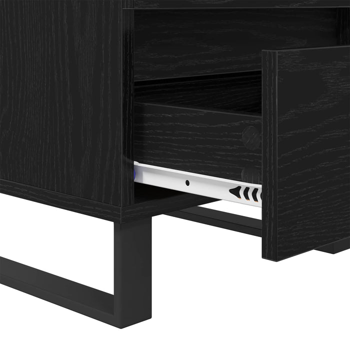 Dulap de noapte cu sertar 2 pcs Stejar Negru 40 x 35 x 50 cm - WALTI WALTI