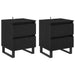Dulap de noapte cu sertar 2 pcs Stejar Negru 40 x 35 x 50 cm - WALTI WALTI
