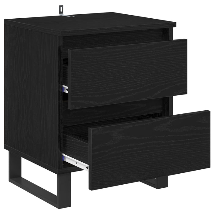 Dulap de noapte cu sertar 2 pcs Stejar Negru 40 x 35 x 50 cm - WALTI WALTI