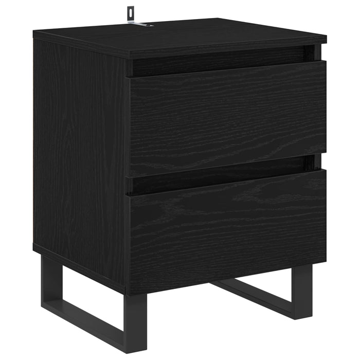 Dulap de noapte cu sertar 2 pcs Stejar Negru 40 x 35 x 50 cm - WALTI WALTI