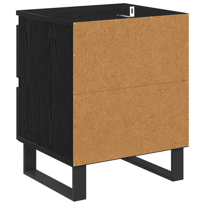 Dulap de noapte cu sertar 2 pcs Stejar Negru 40 x 35 x 50 cm - WALTI WALTI