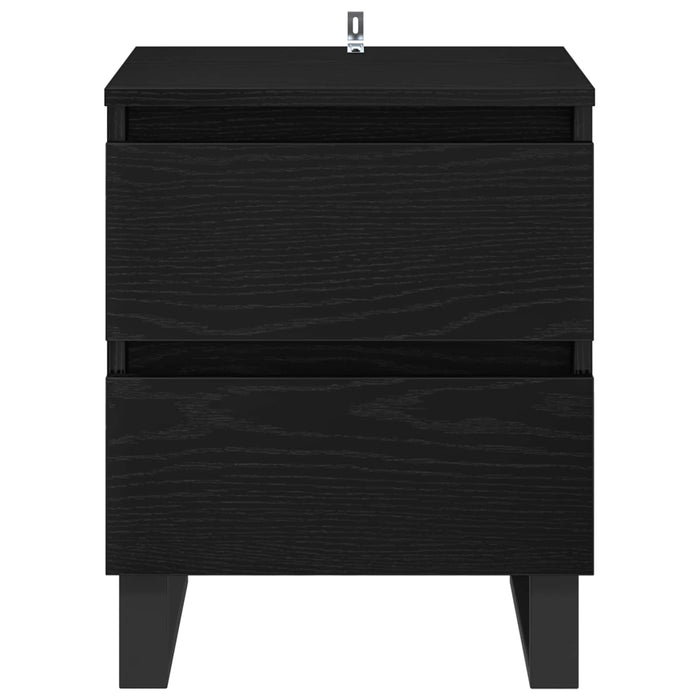Dulap de noapte cu sertar 2 pcs Stejar Negru 40 x 35 x 50 cm - WALTI WALTI
