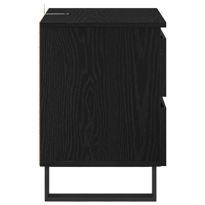 Dulap de noapte cu sertar 2 pcs Stejar Negru 40 x 35 x 50 cm - WALTI WALTI